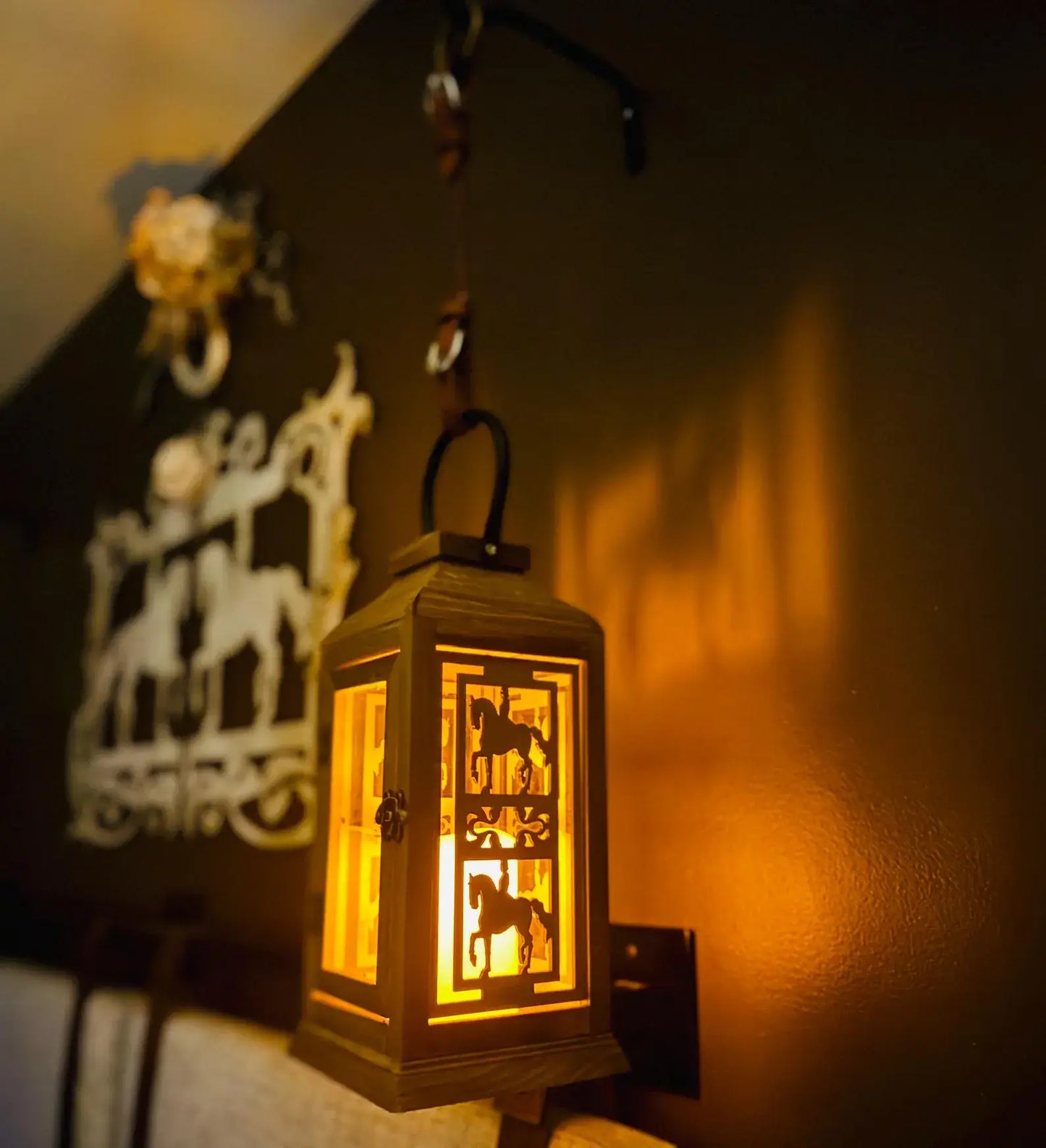 Dressage or Jumping Horse Lantern Equestrian Home Decor
