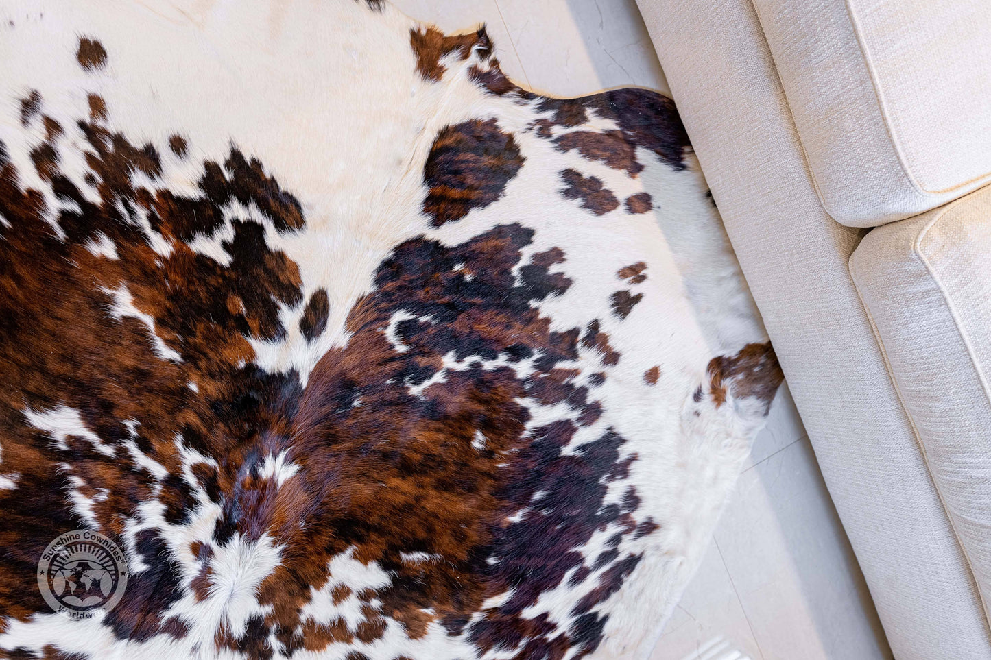 Tricolor Cowhide Rug