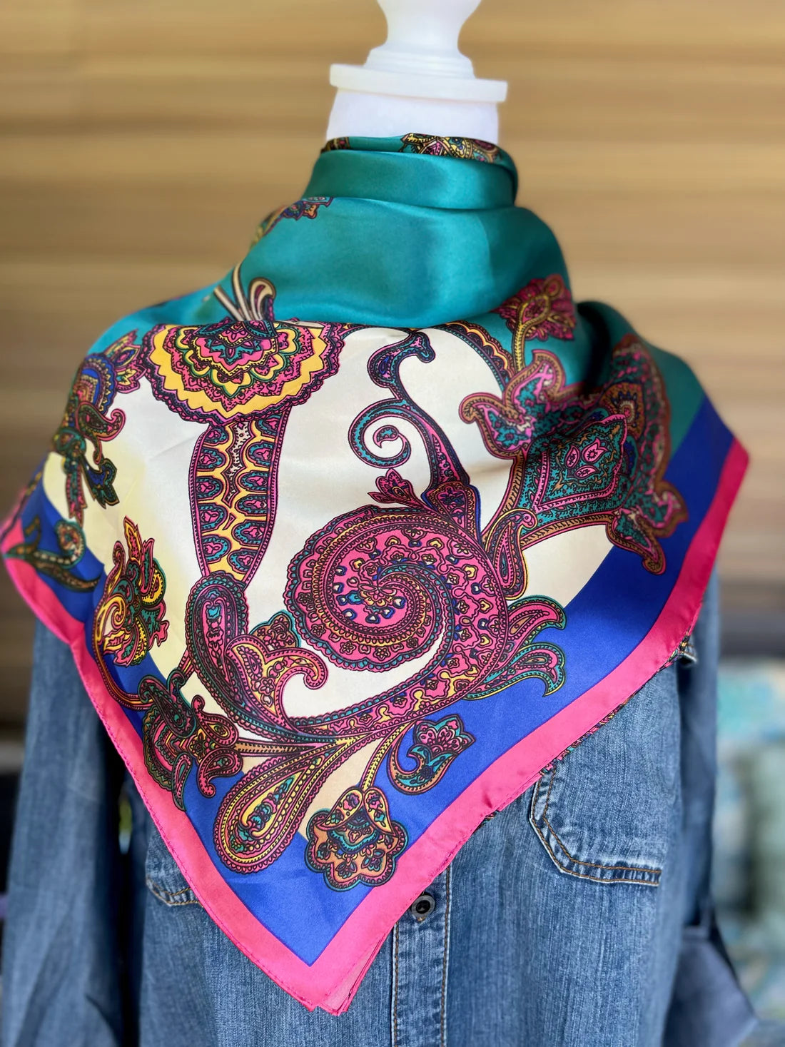 Blue Paisley Wild Rag