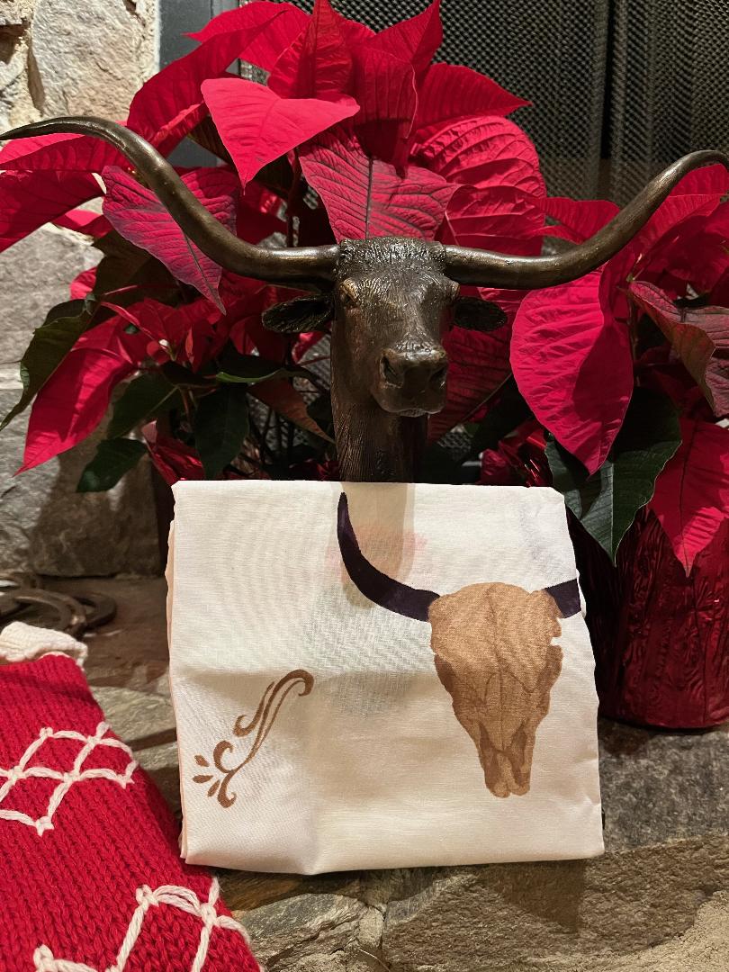 Skull and Cactus Tea Towel