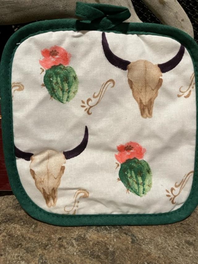 Skull and Cactus pot holder