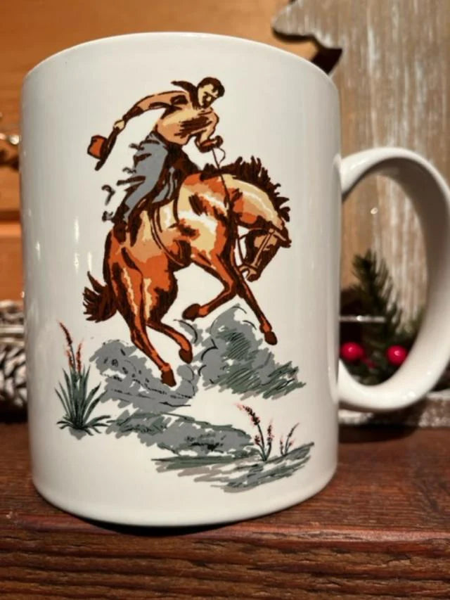 Bucking Bronco Cowboy mug