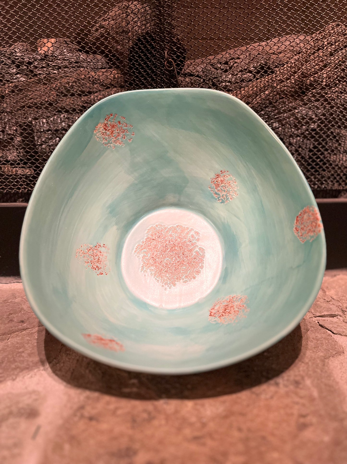 Old West Collection Turquoise Patina Serving Bowl