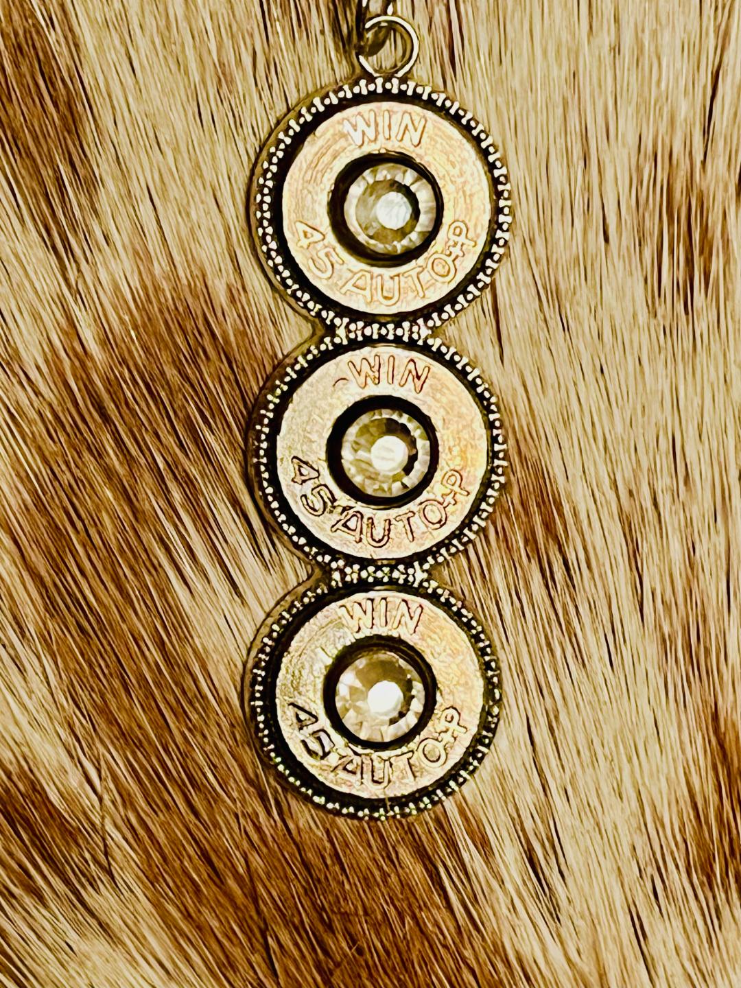 Three bullet Shell Silver necklace