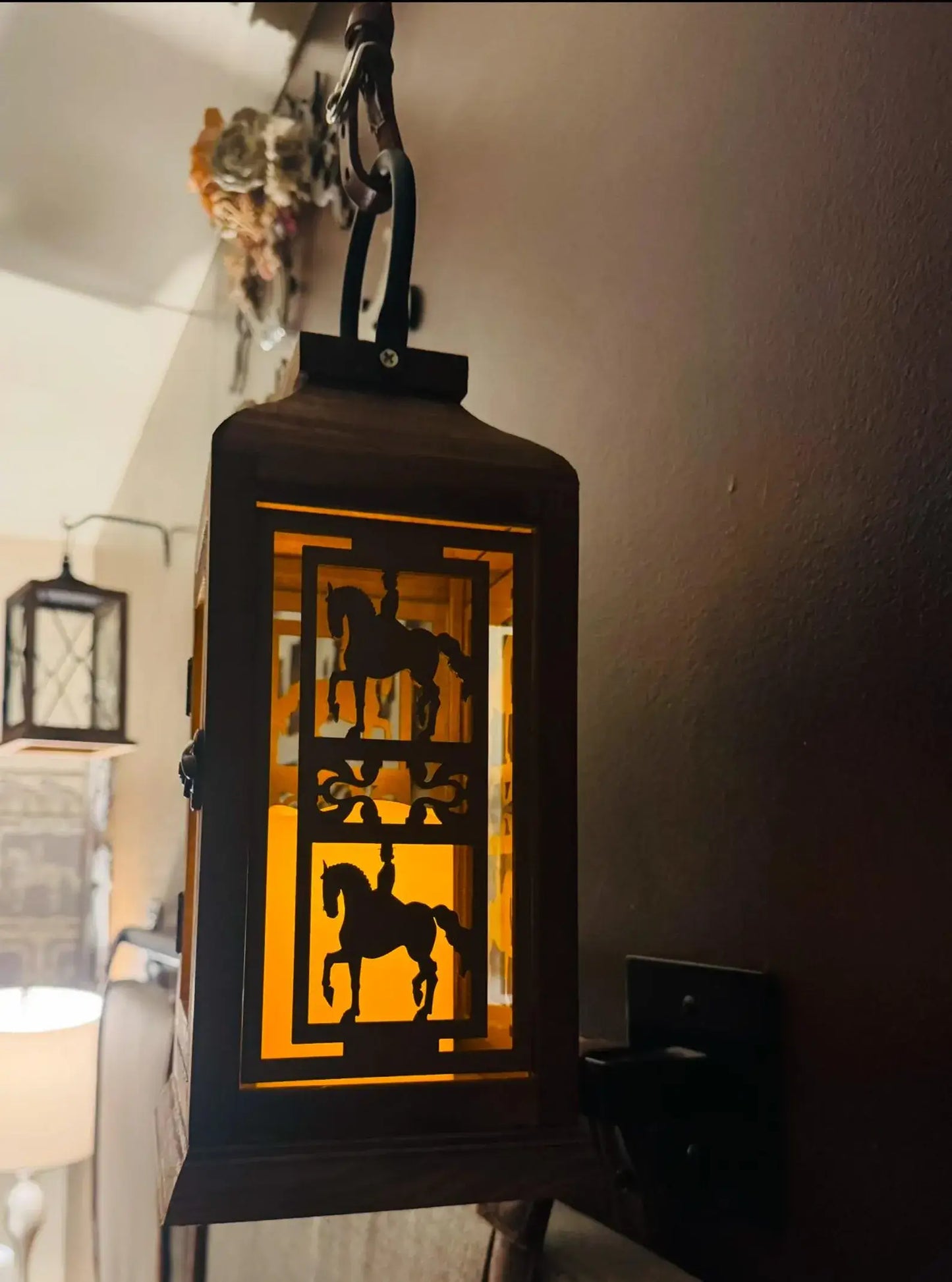 Dressage or Jumping Horse Lantern Equestrian Home Decor 