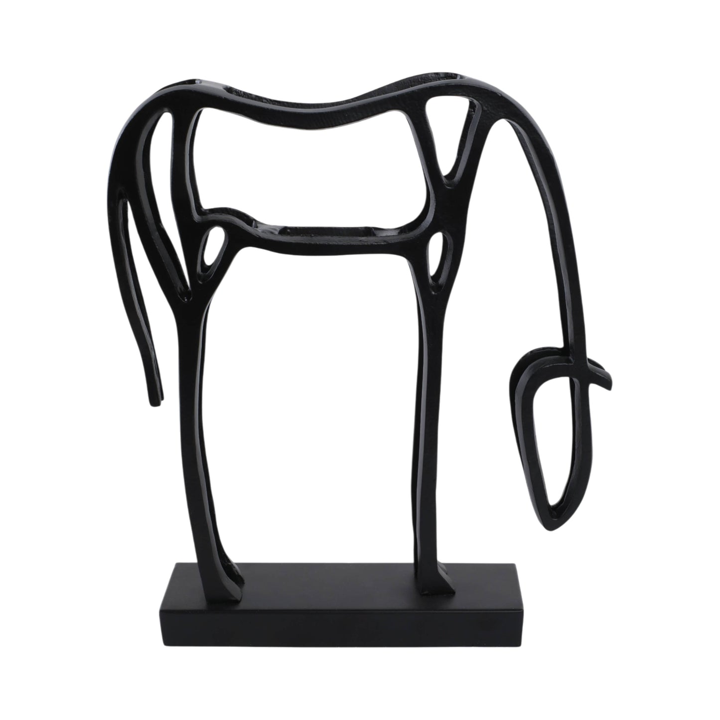 Black Metal Cut-out Horse, 15 in.