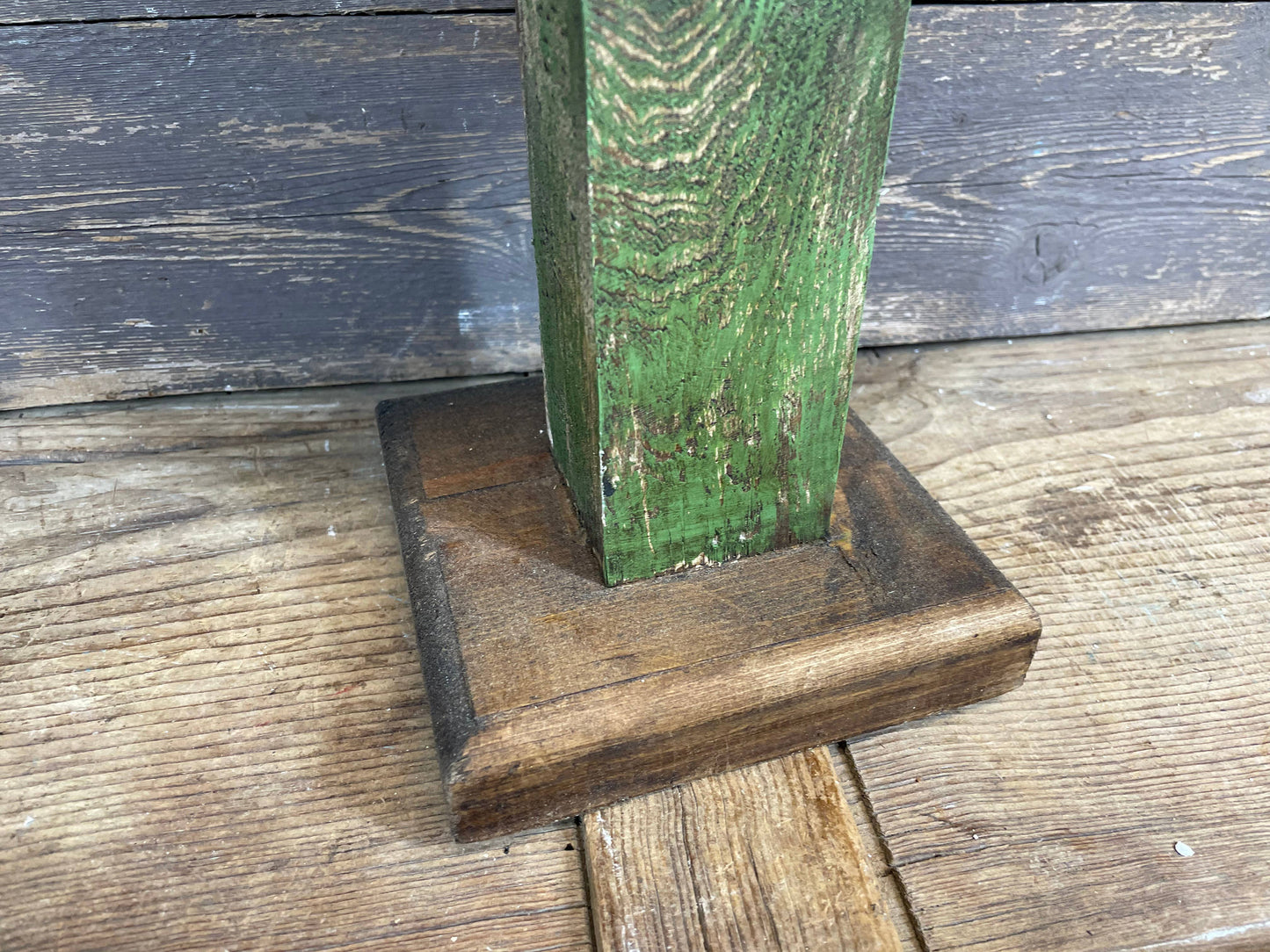 Standing Wood Cactus hand painted
