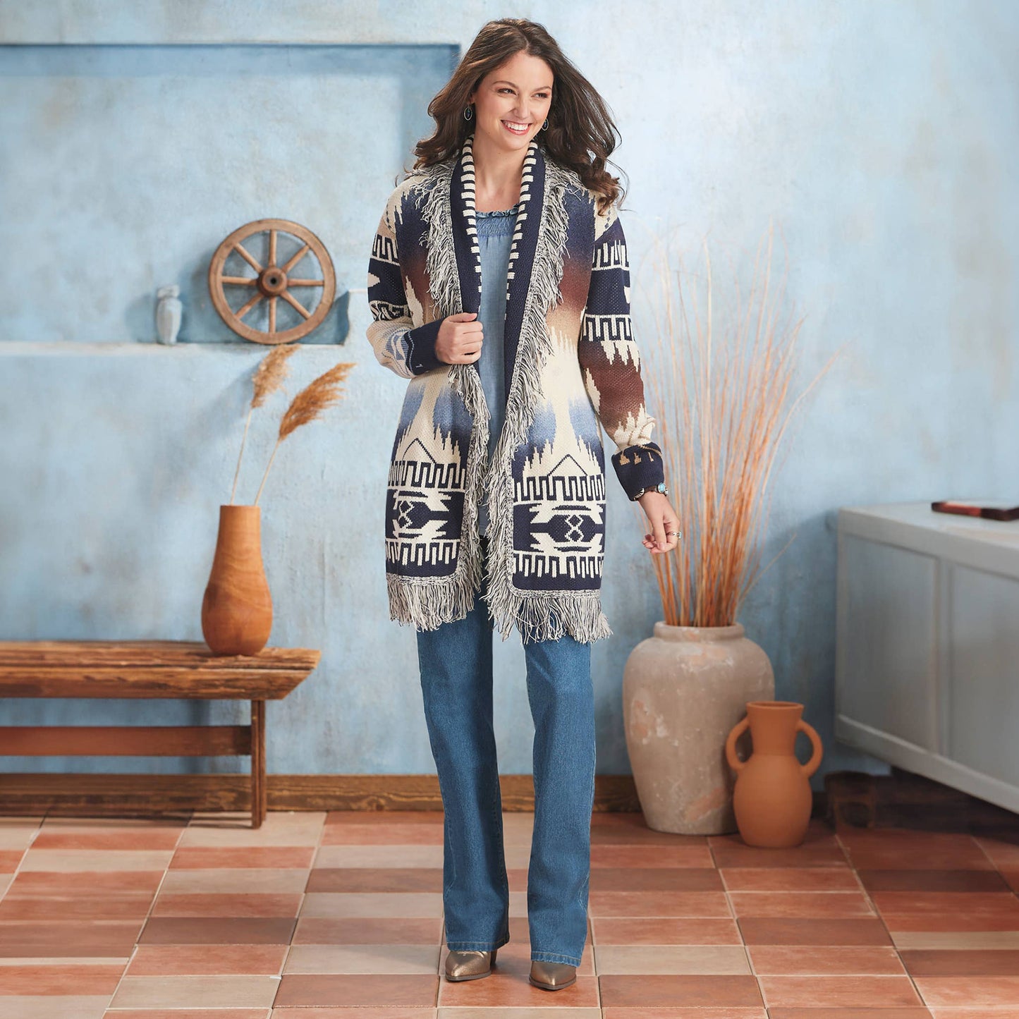 Tahoe Fringed Sweater
