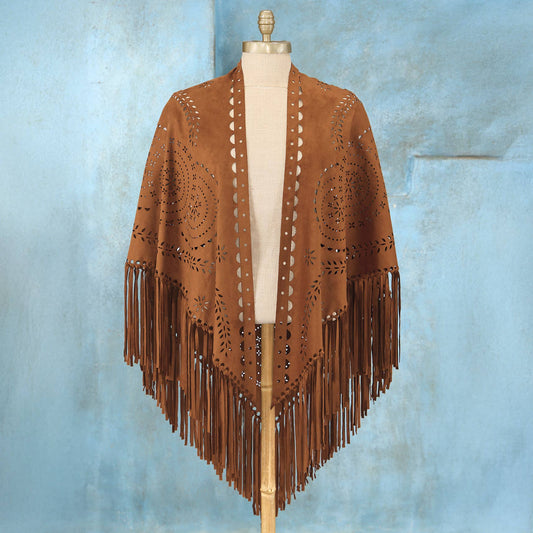 Sandpoint Medallion Fringed Wrap