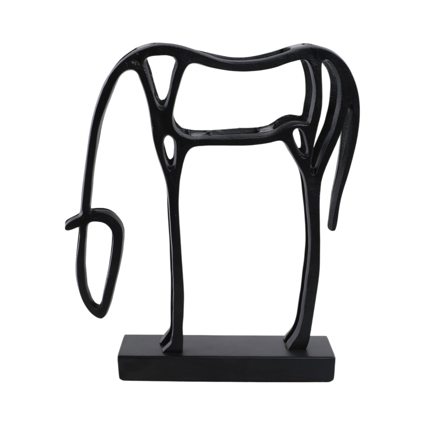 Black Metal Cut-out Horse, 15 in.