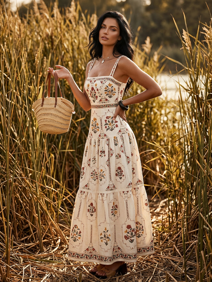 Elegant Sleeveless Drape Maxi Dress