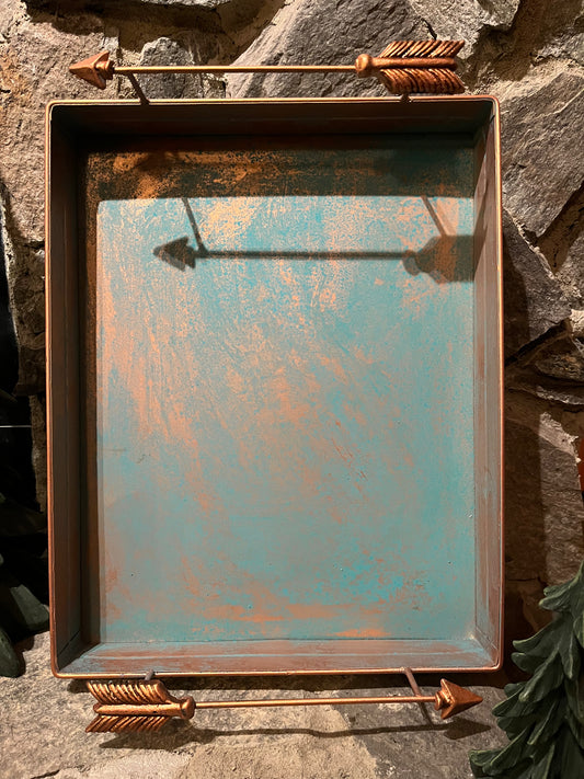 Turquoise Patina Arrow Tray.