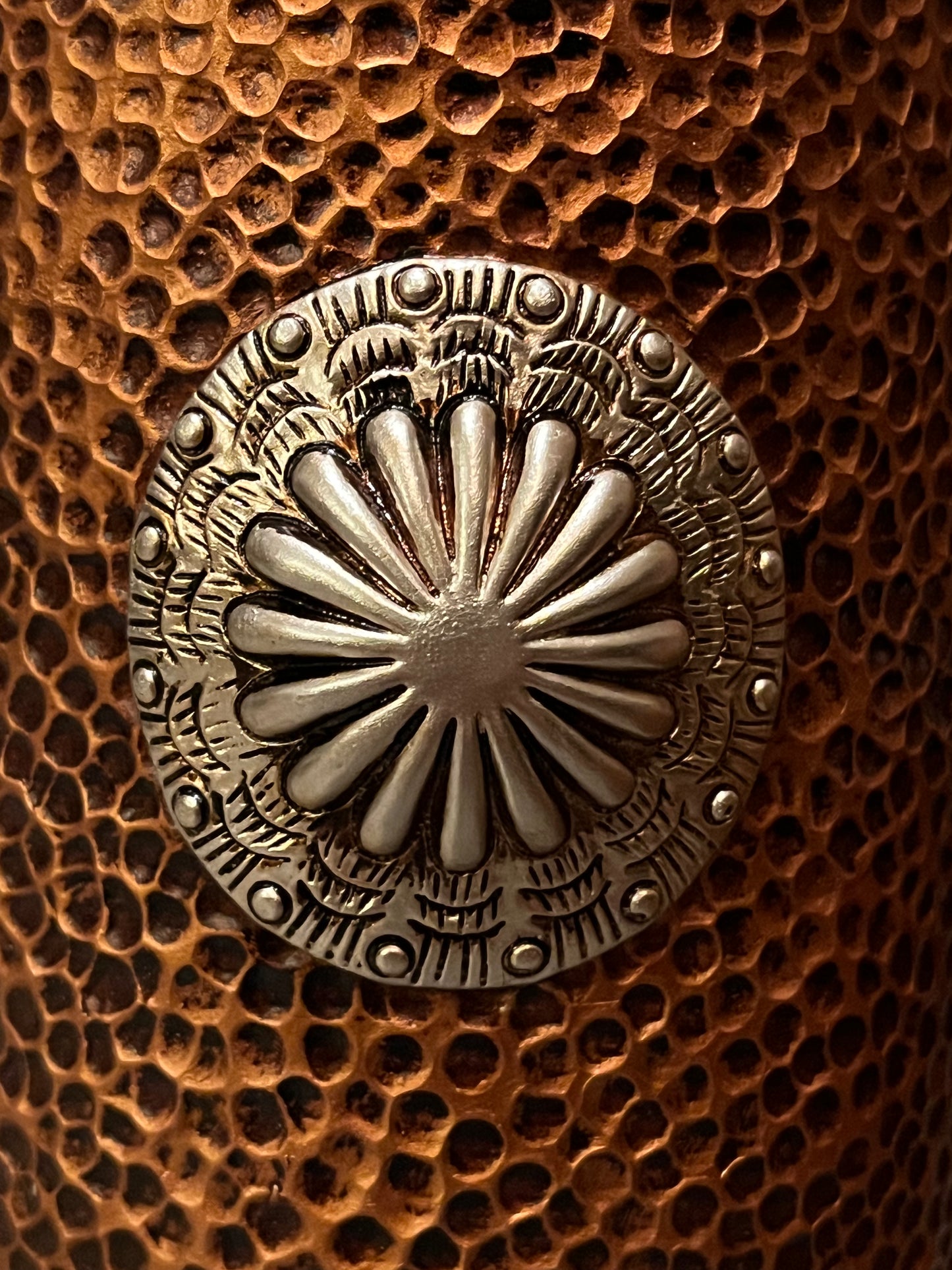 Copper candle pillar set