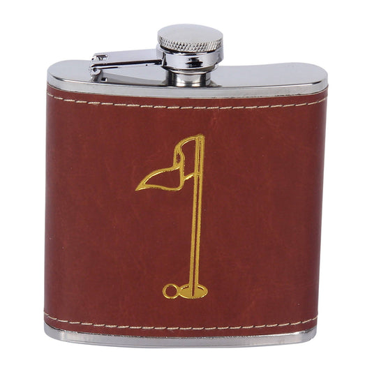 Leather wrapped Golf Flask