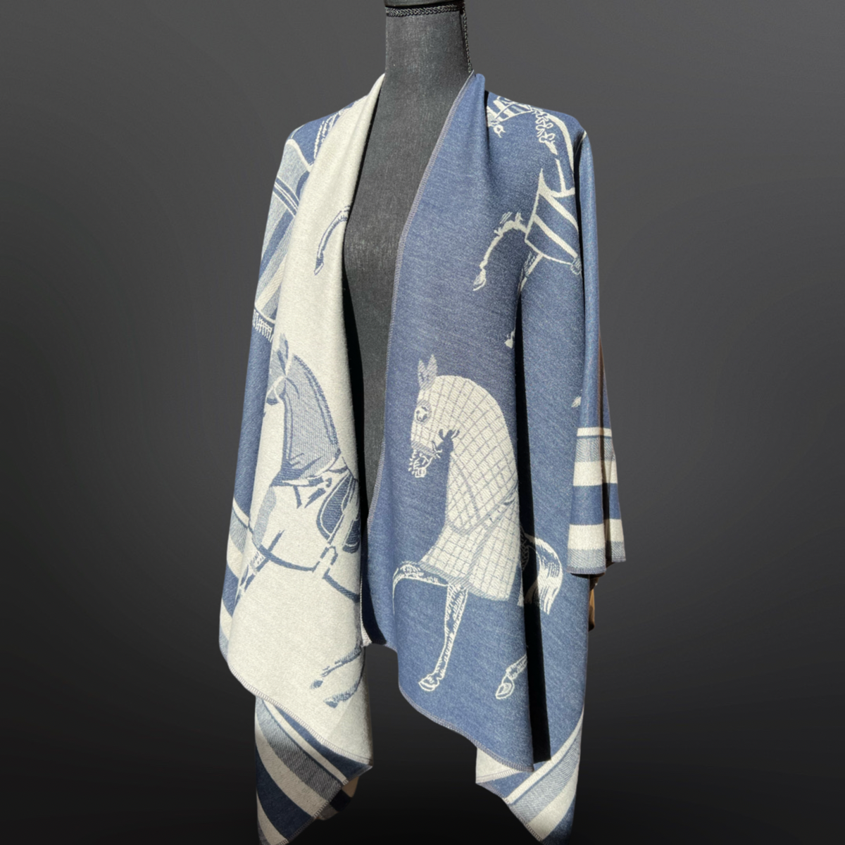 Equestrian Horse Blanket Shawl Wrap Scarf