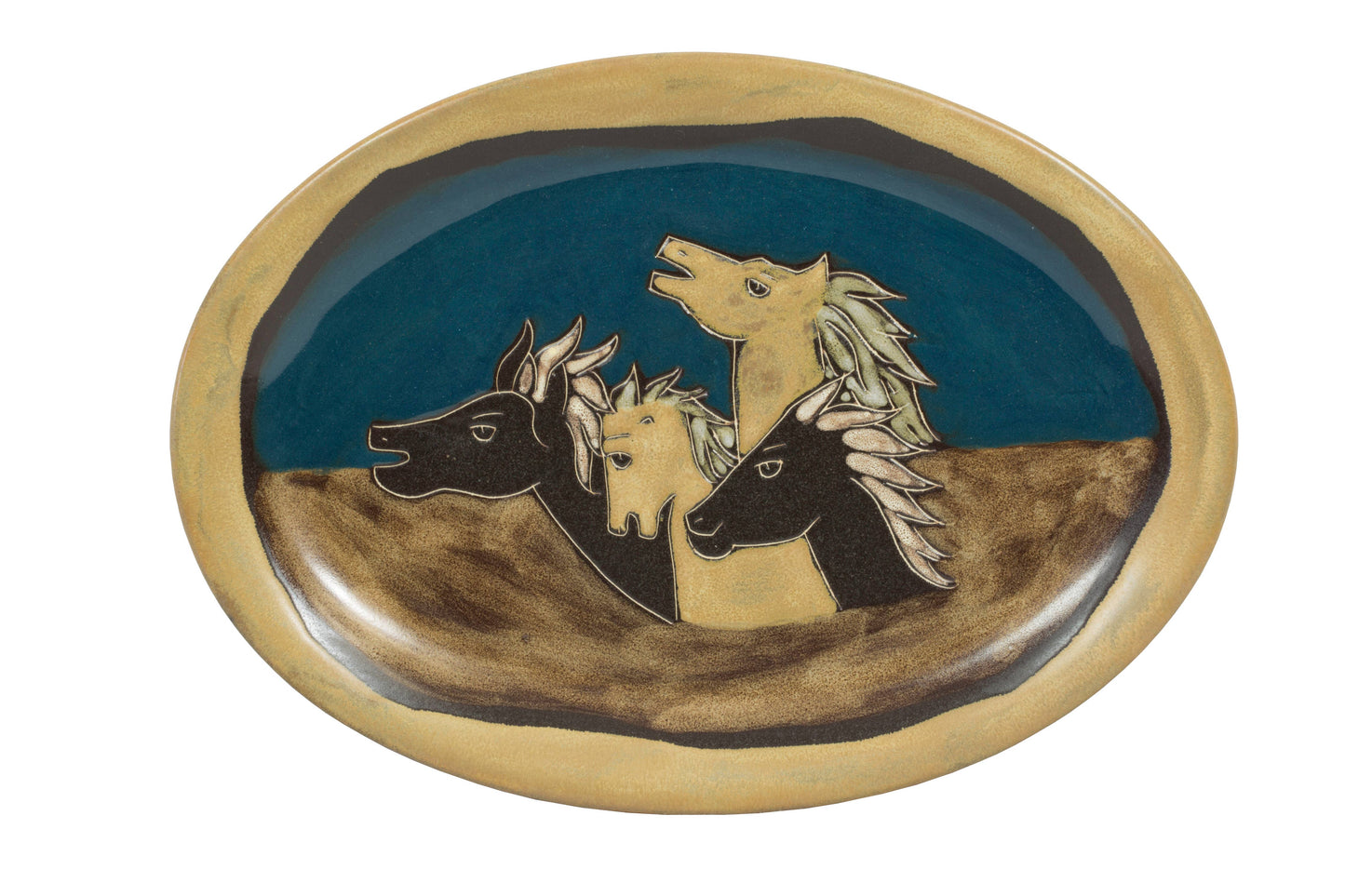 Mara 13" Running Horses Serving Platter