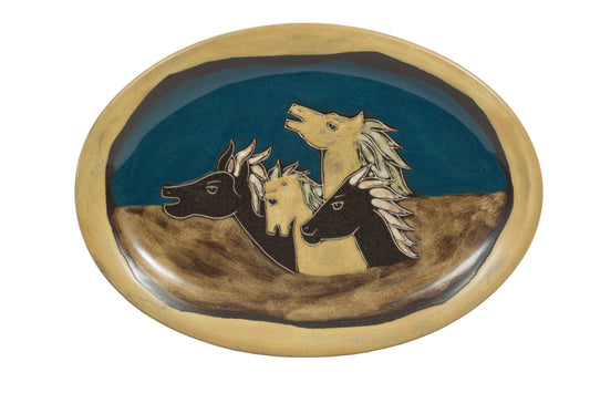 Mara 13" Running Horses Serving Platter