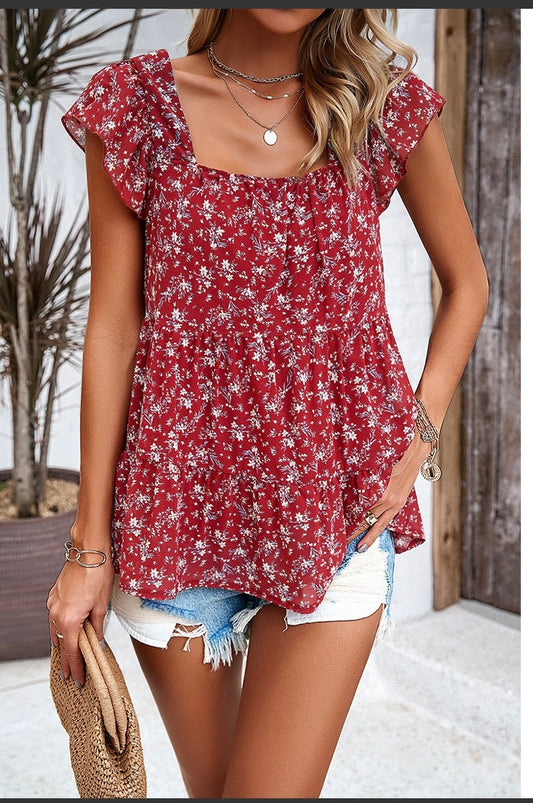 Babydoll Floral Shirt