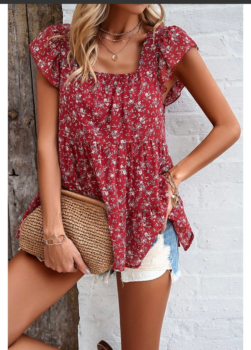 Babydoll Floral Shirt