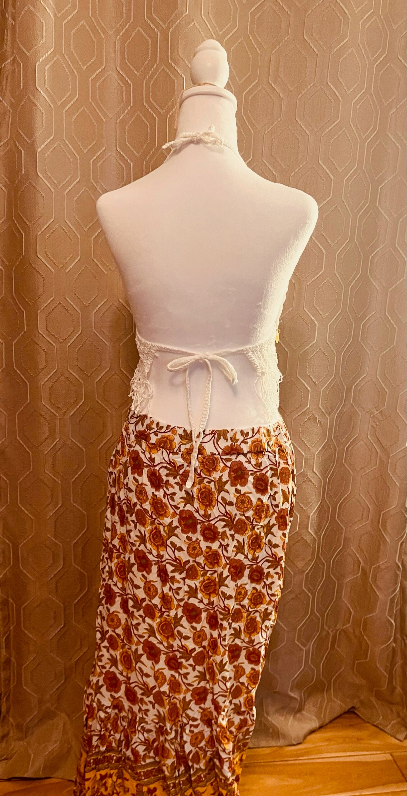 Gold Vintage Boho skirt