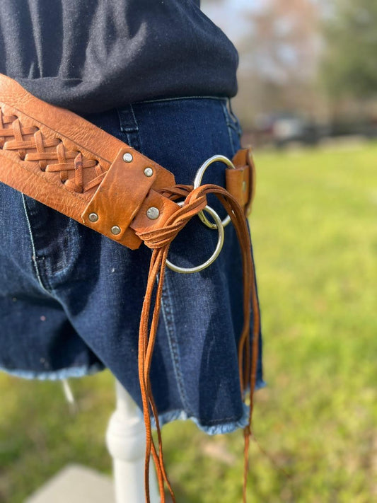 Morocco Fringe Leather Belt