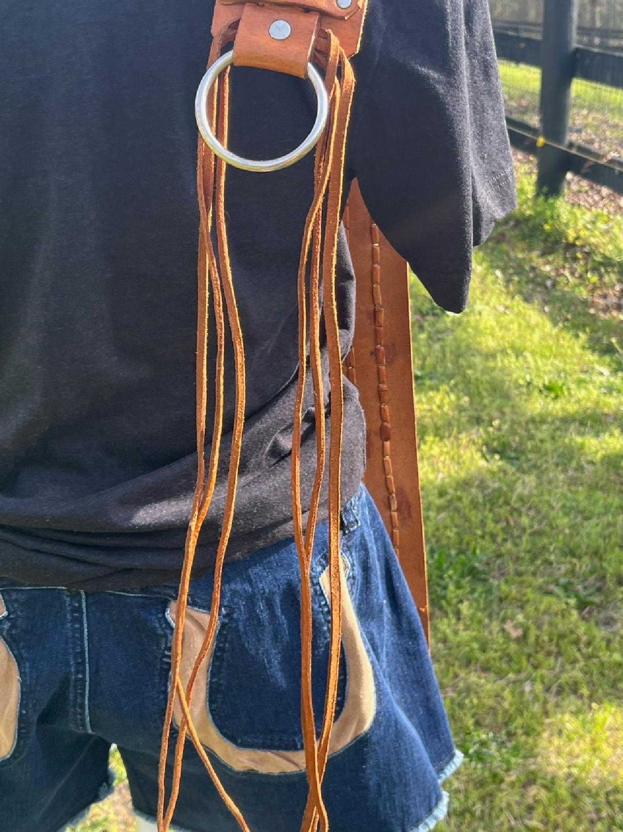 Morocco Fringe Leather Belt