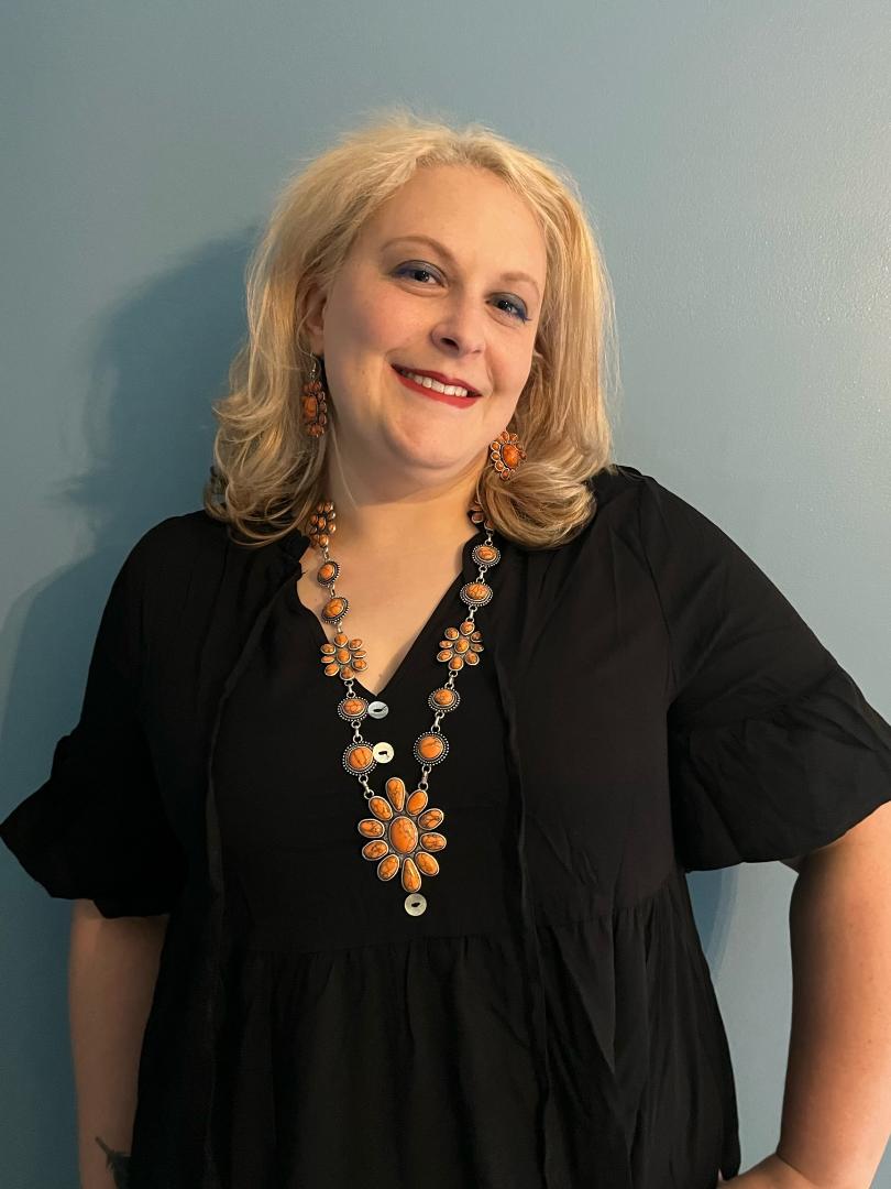 Antique Orange Necklace and earrings