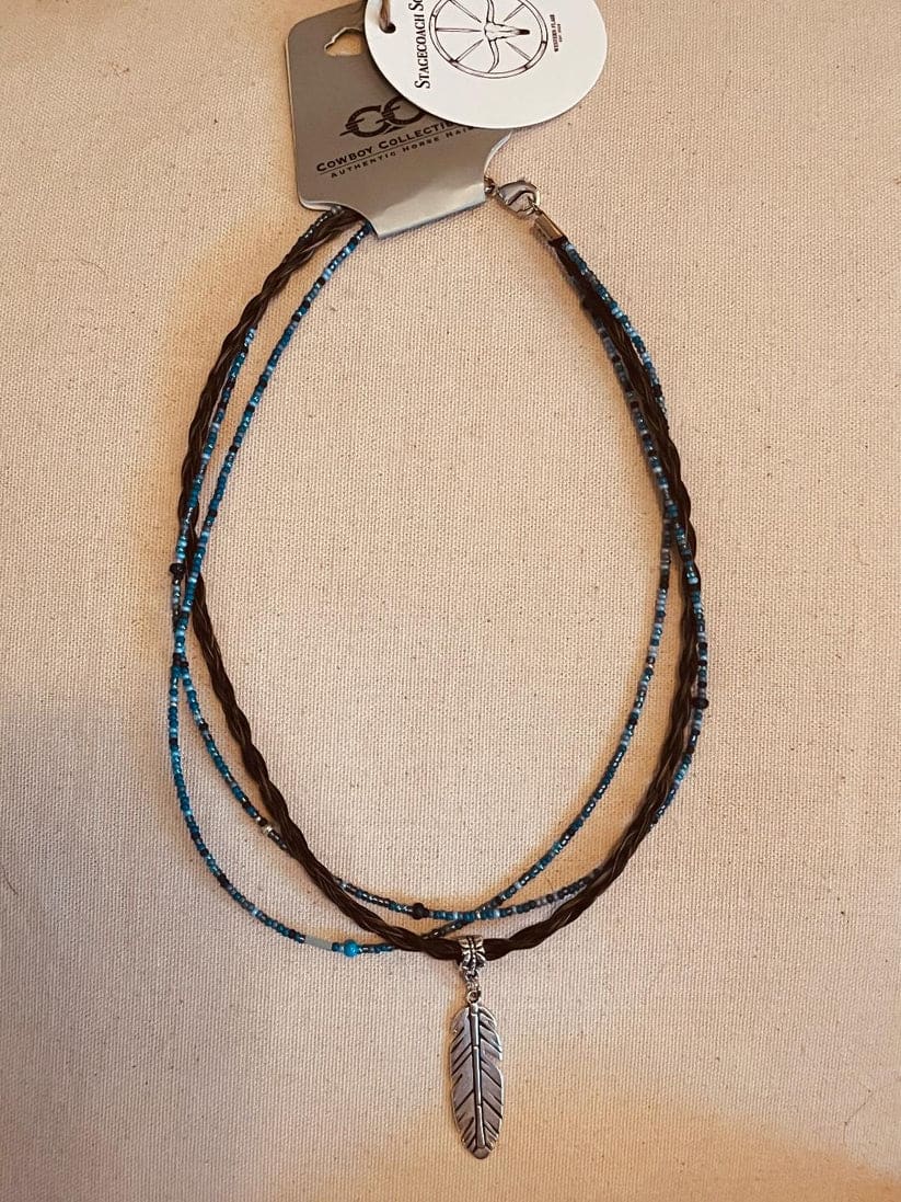 Midnight Black Feather Necklace