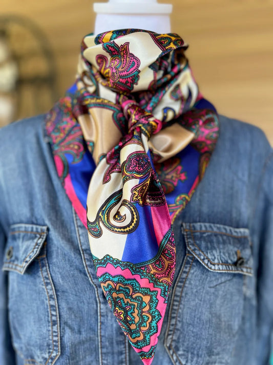 Blue Paisley Wild Rag