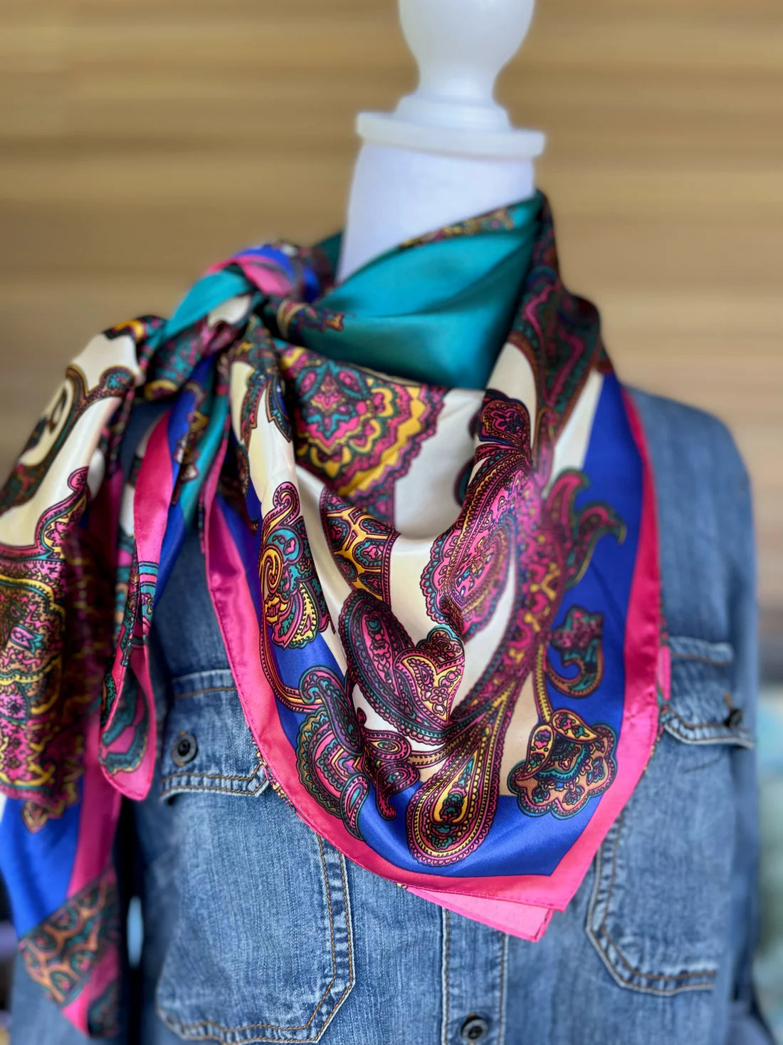 Blue Paisley Wild Rag