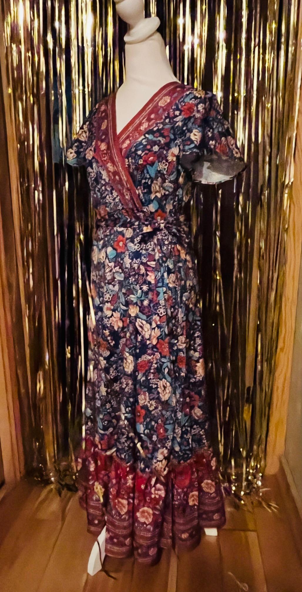 Boho Multi colored wrap-dress