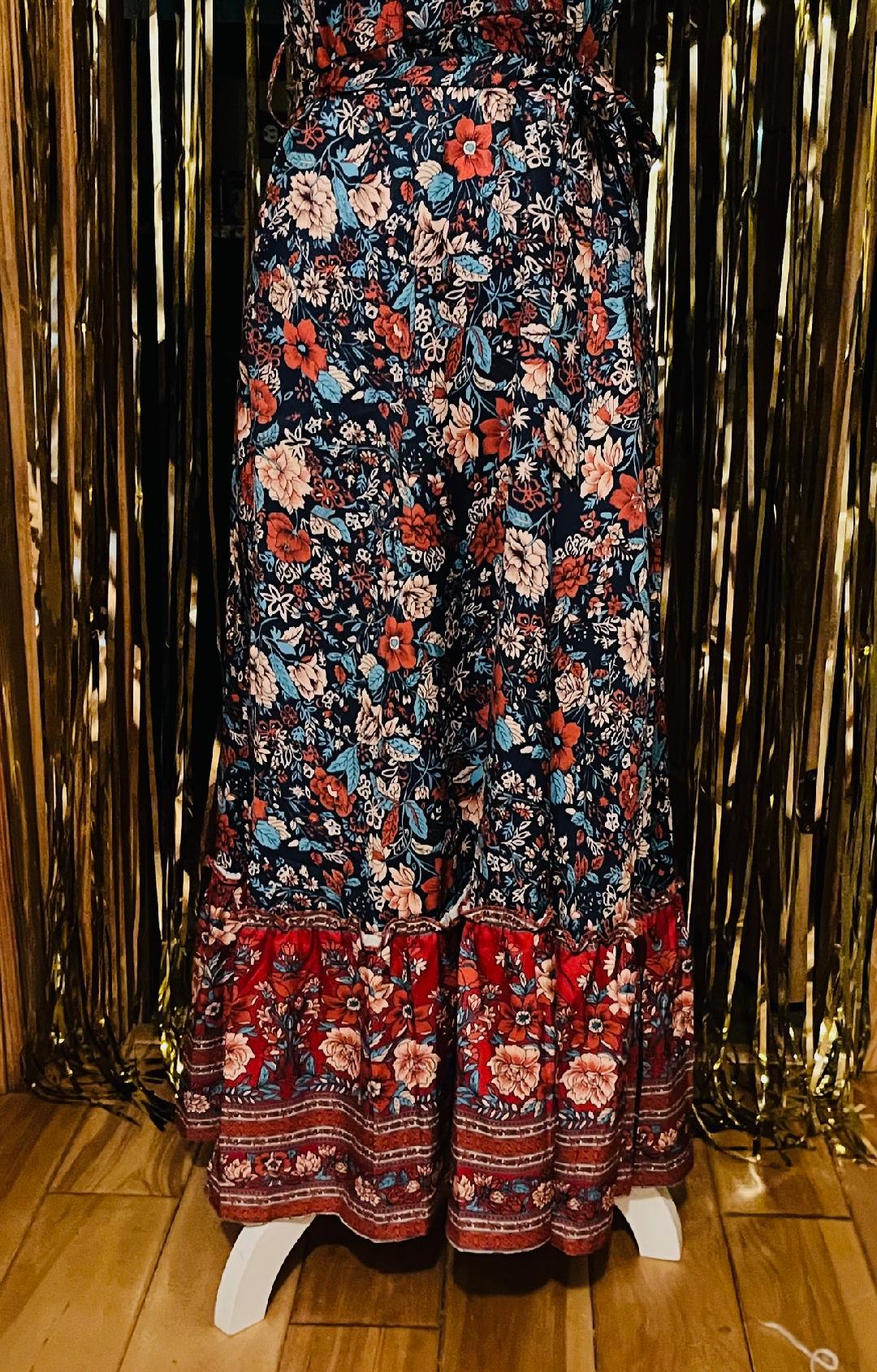 Boho Multi colored wrap-dress