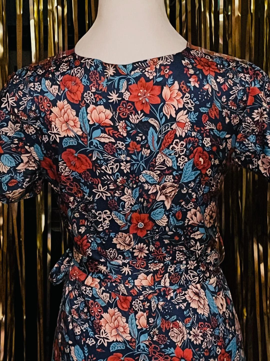 Boho Multi colored wrap-dress