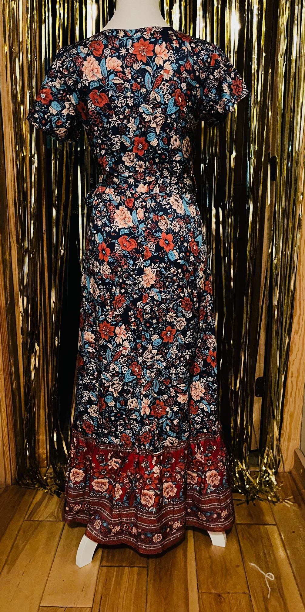 Boho Multi colored wrap-dress