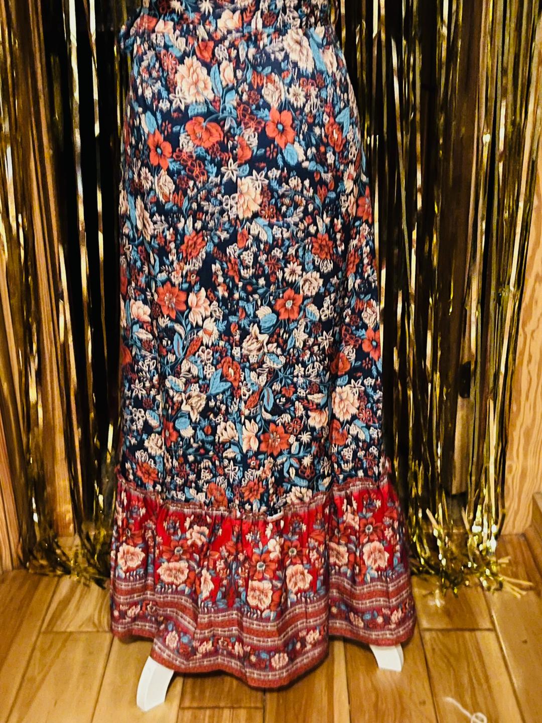 Boho Multi colored wrap-dress