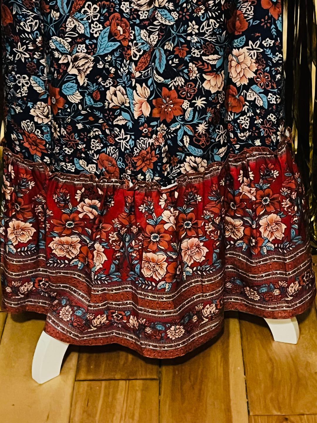 Boho Multi colored wrap-dress