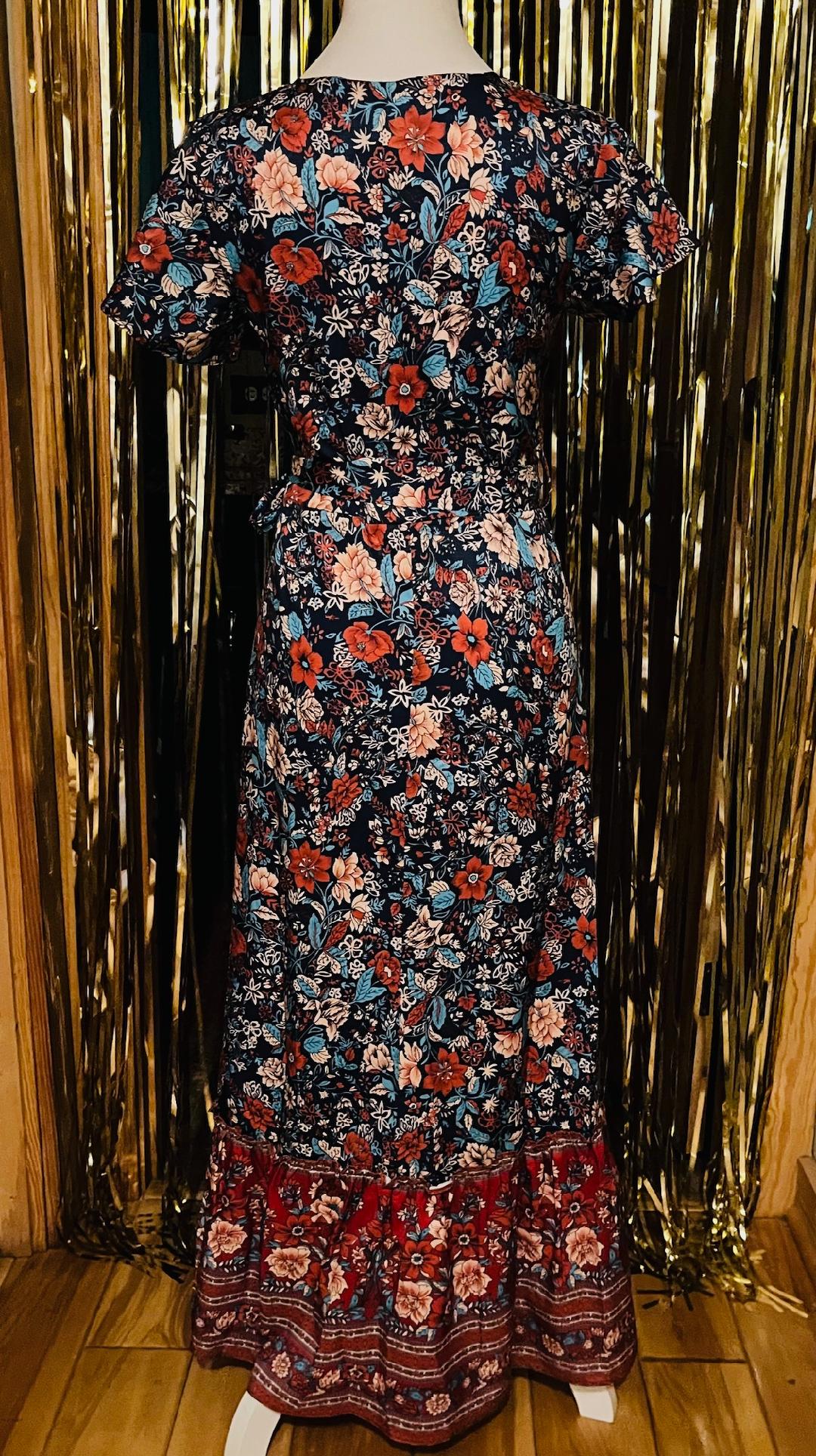 Boho Multi colored wrap-dress