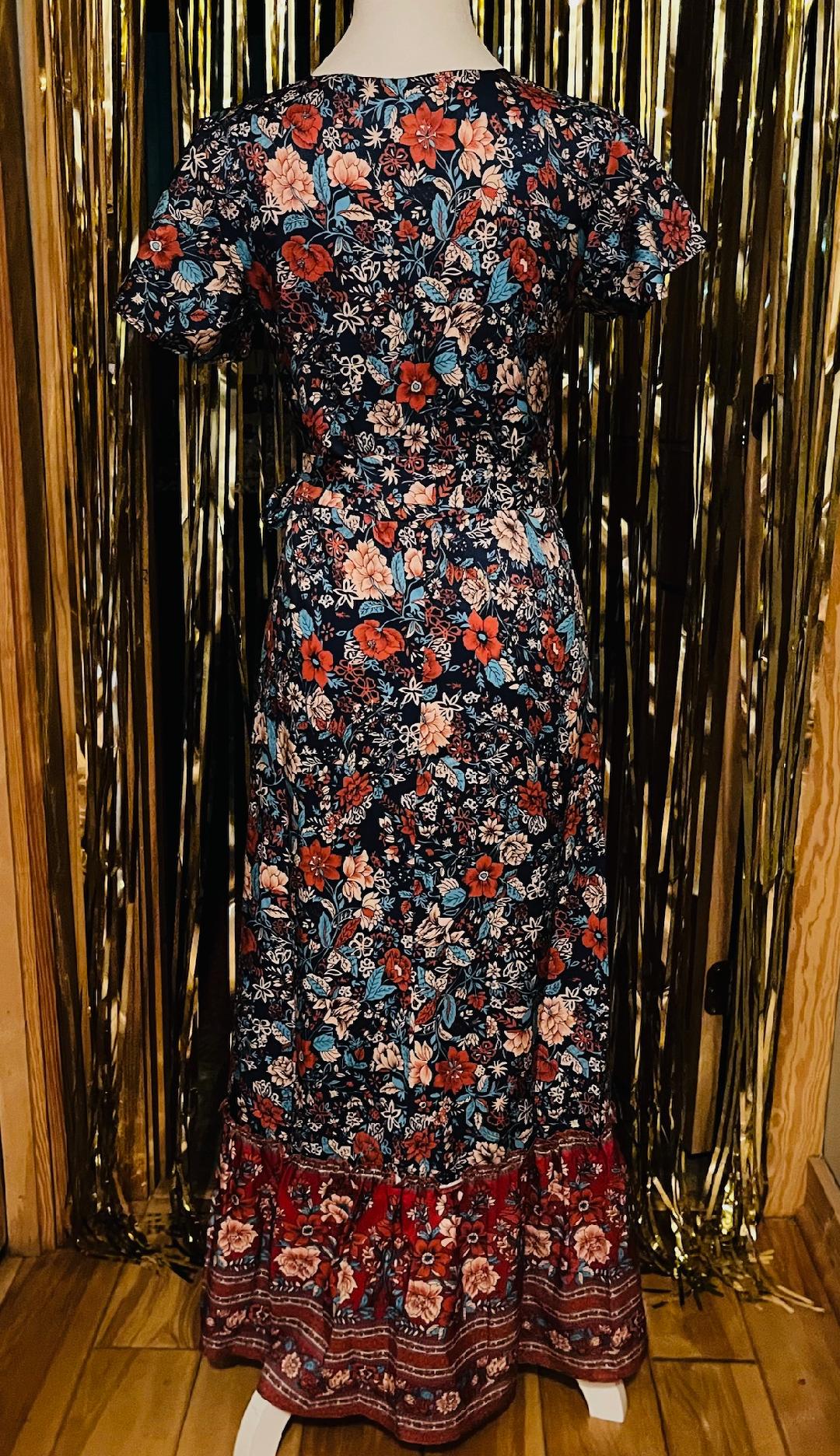 Boho Multi colored wrap-dress