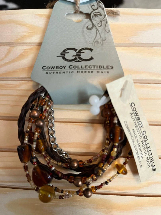 Earth tone horsehair bracelet