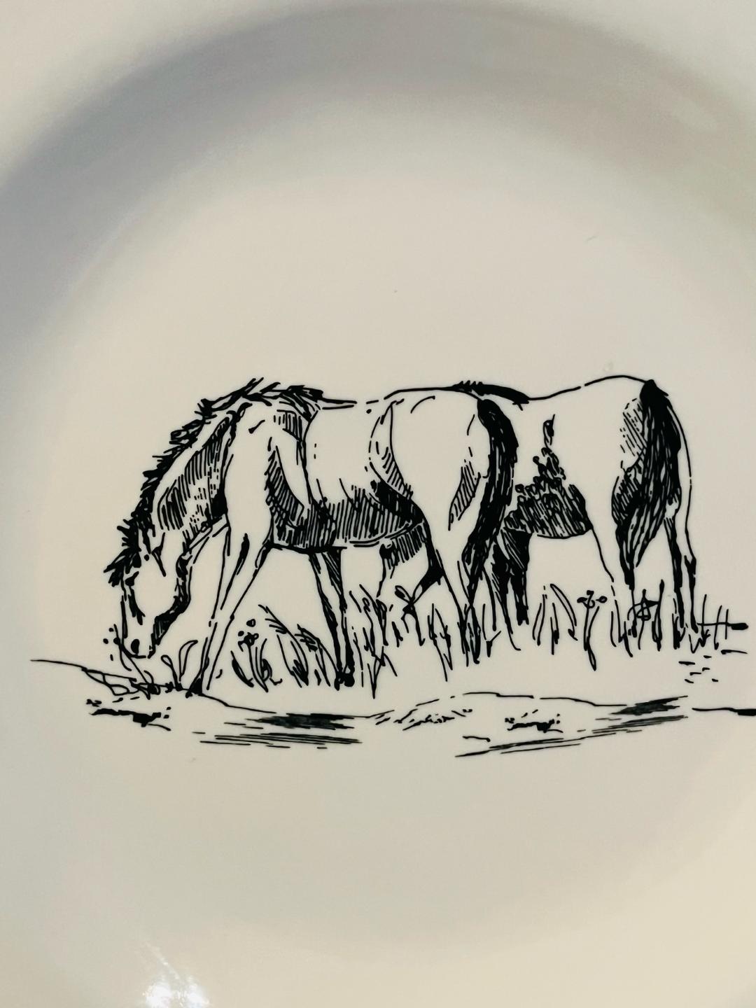 Black and White Ranch Life Dinnerwear set