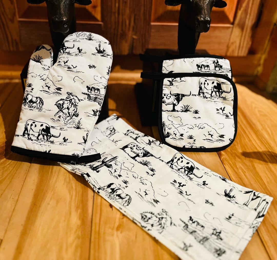 Longhorn oven mitt