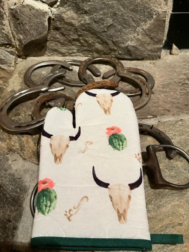 Skull and Cactus Oven Mitt