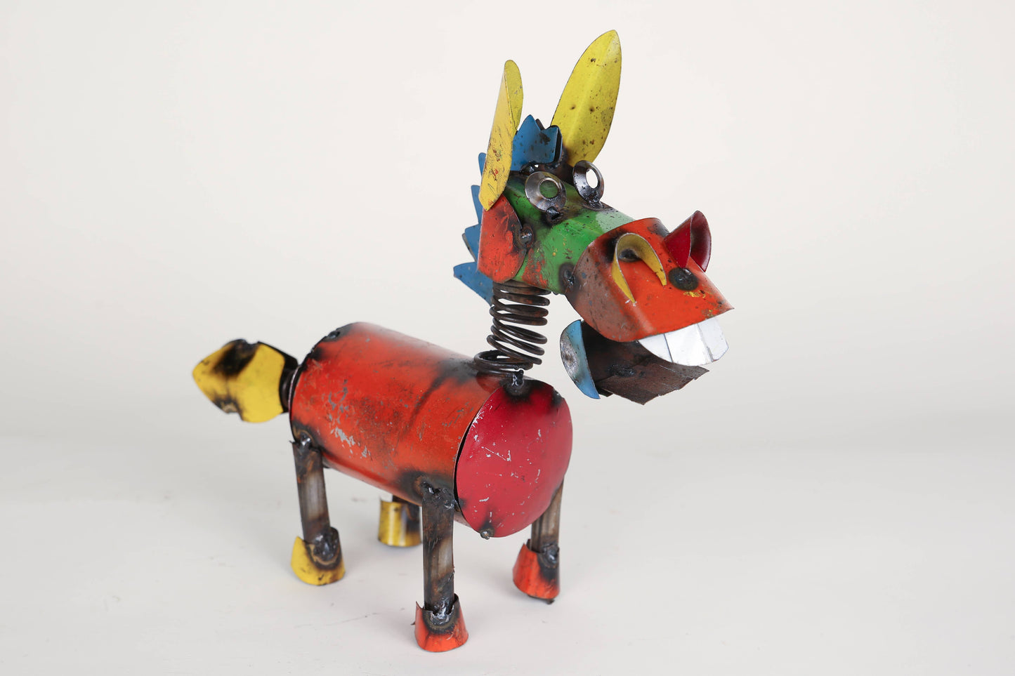 Colorful  Metal Springy Donkey-Garden-Yard Art-Two Sizes