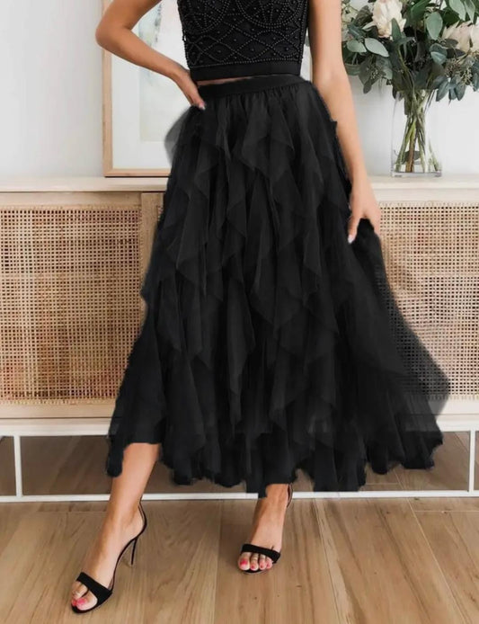 Black or Black and Gray Skirt