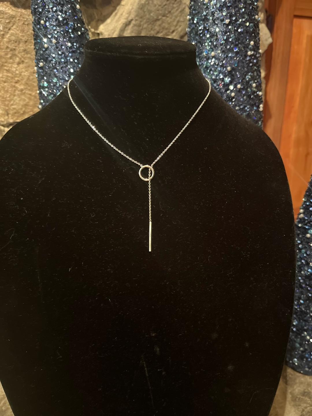 Sterling Silver Lariat Necklace