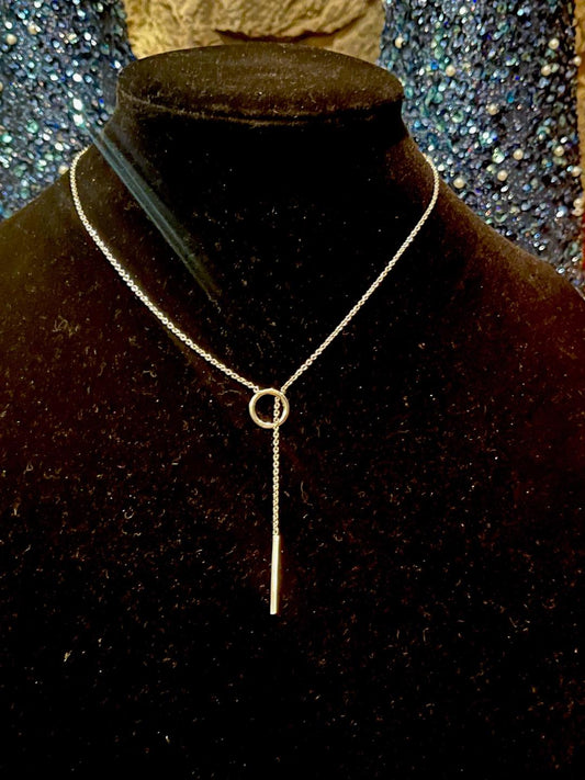 Sterling Silver Lariat Necklace