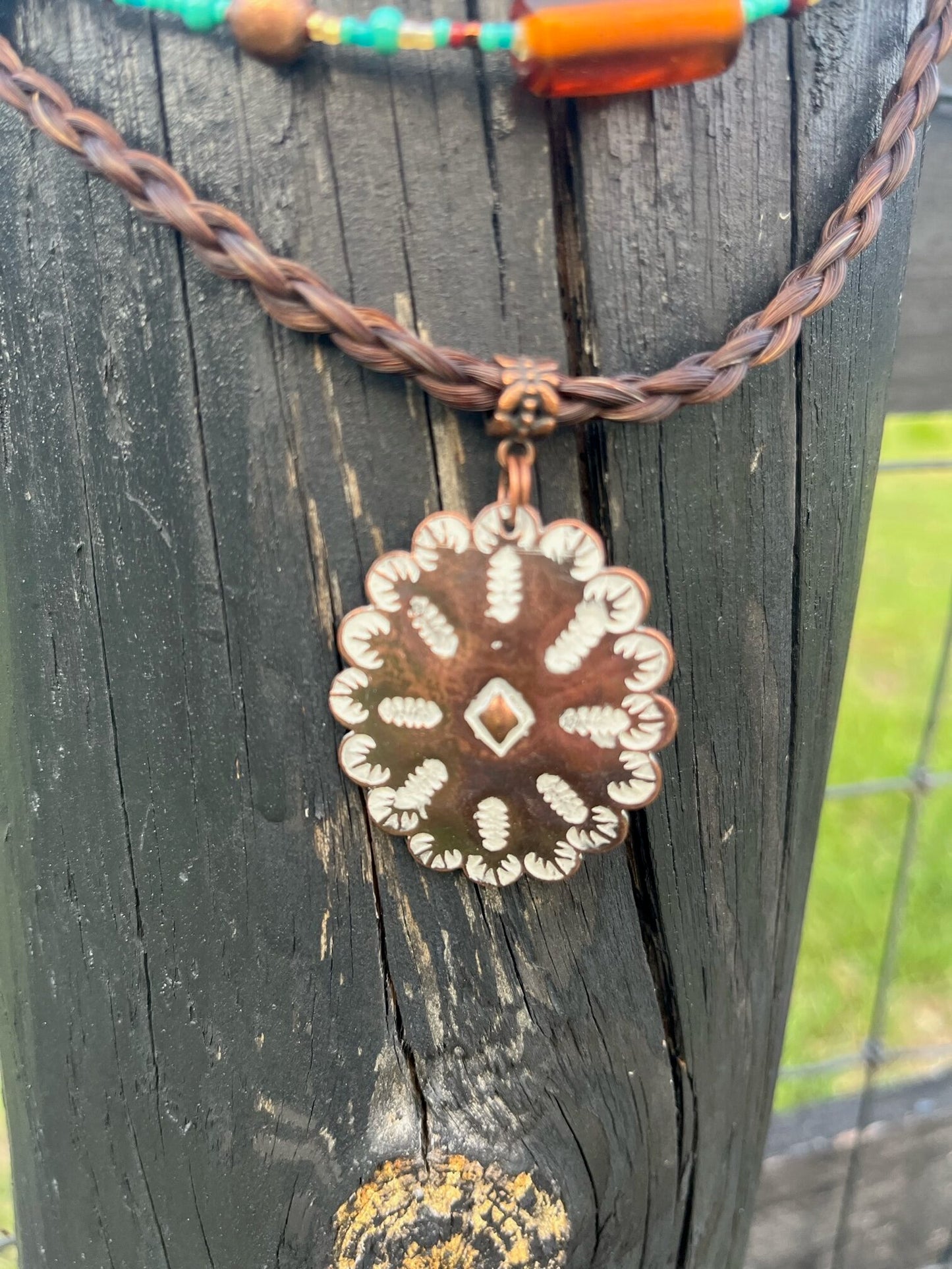 Turquoise Concho Necklace