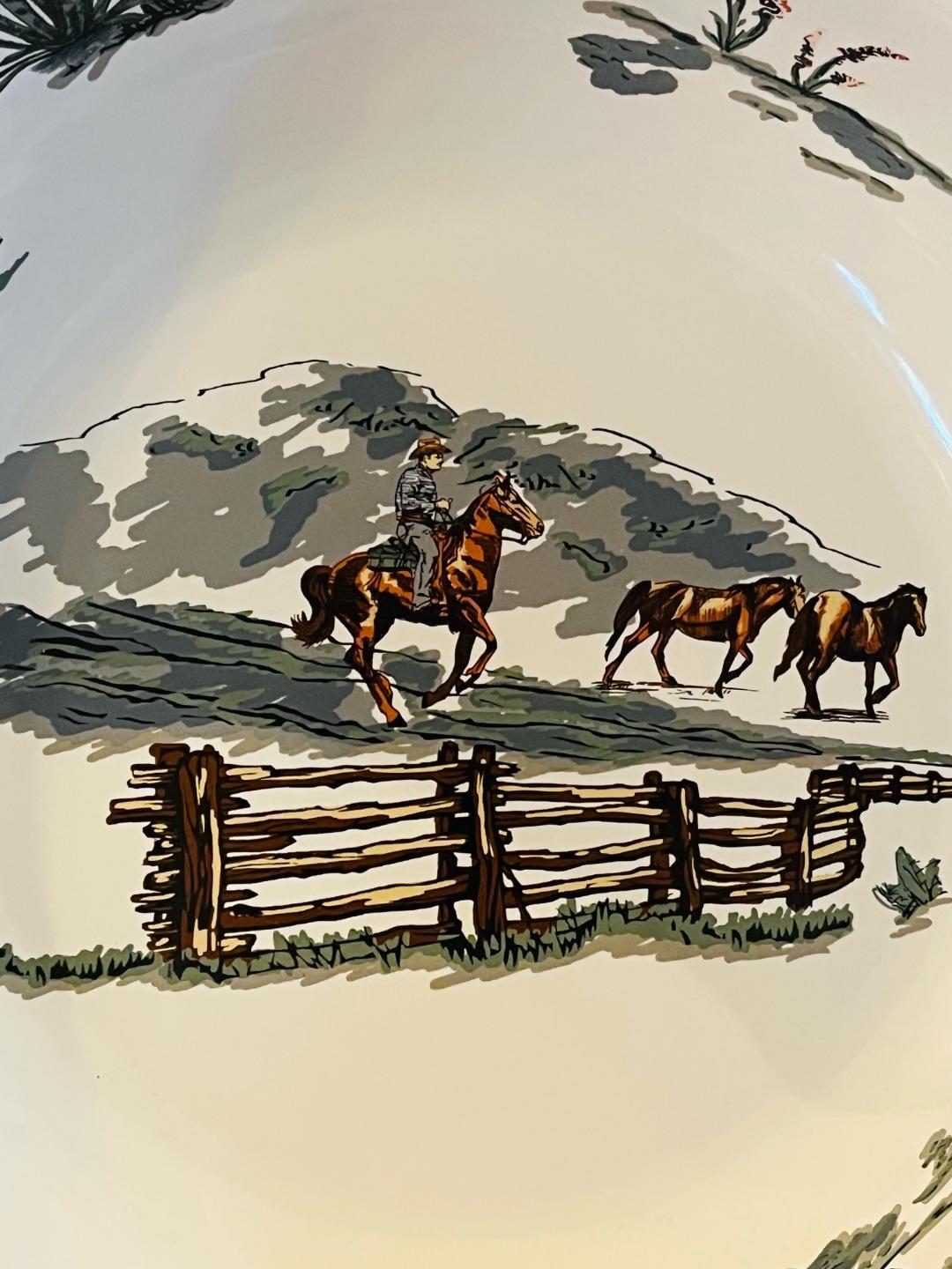 Horses & Cowboys Ceramic bowl