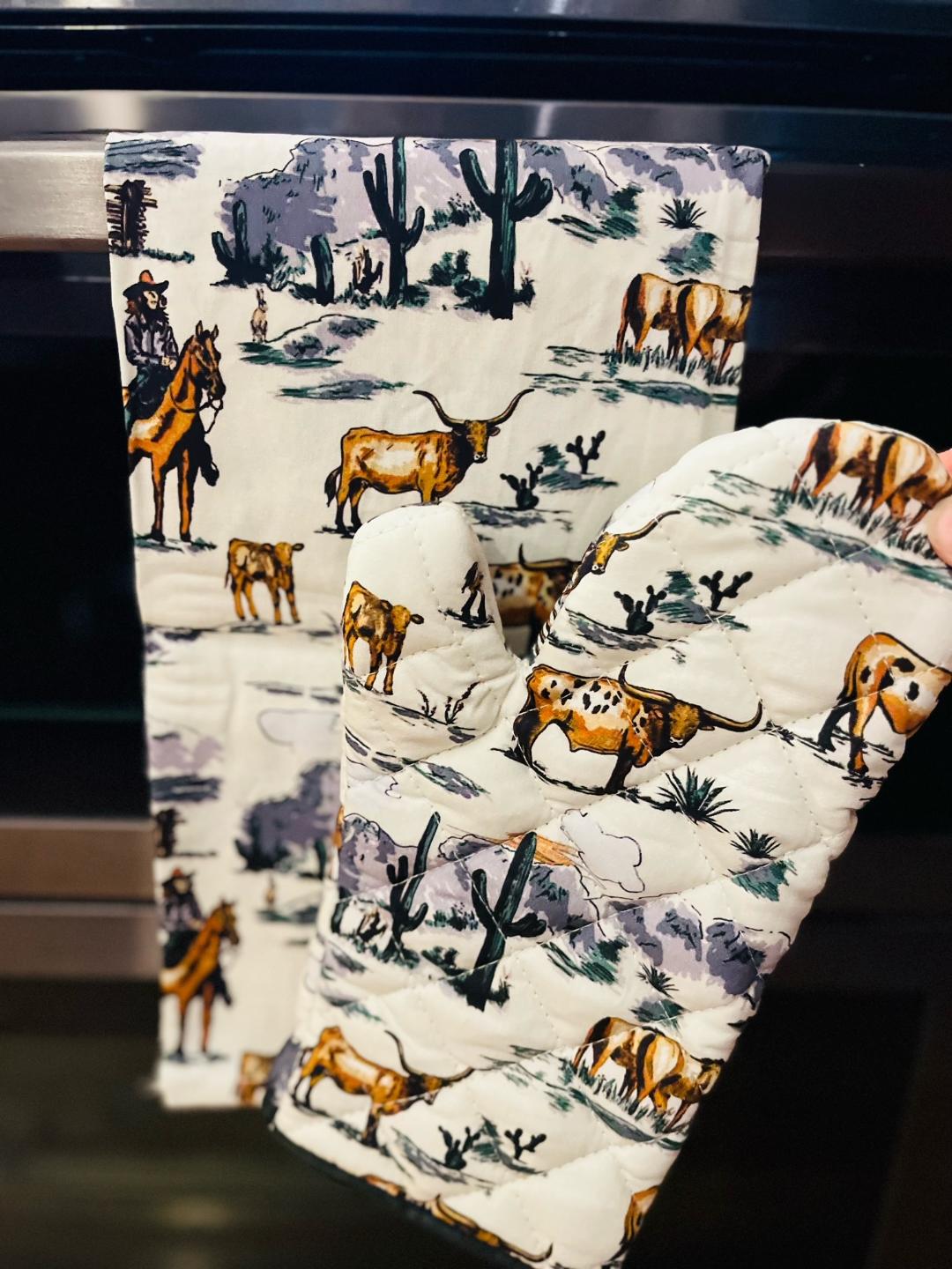 Longhorn Tea Towel-color