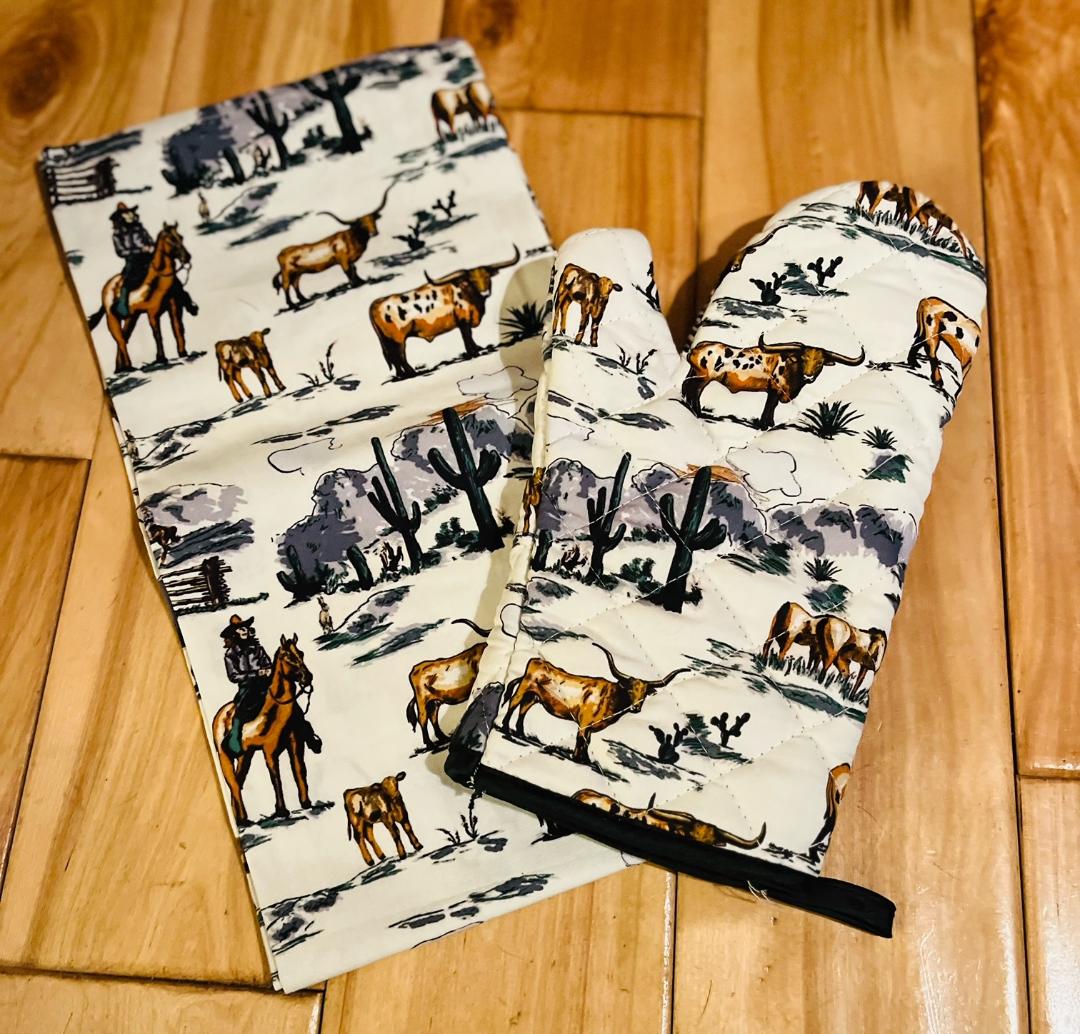 Longhorn Tea Towel-color